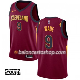 Camiseta Niños NBA Cleveland Cavaliers Dwyane Wade 9 Nike 2017-18 Rojo Swingman